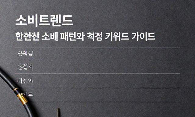 소비트렌드 관련 이미지 - 소비트렌드 분석: 변화하는 소비 패턴과 핵심 키워드 가이드